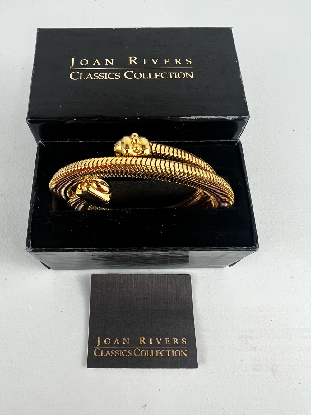 Vintage Joan Rivers Classics Collection Gold-tone Snake Coil Wrap Bracelet